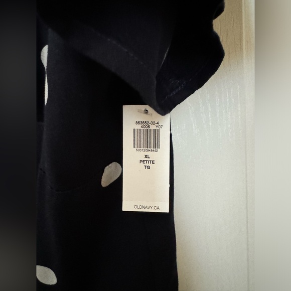NWT Old Navy XL petite navy with white polkadot midi dress - Picture 3 of 5